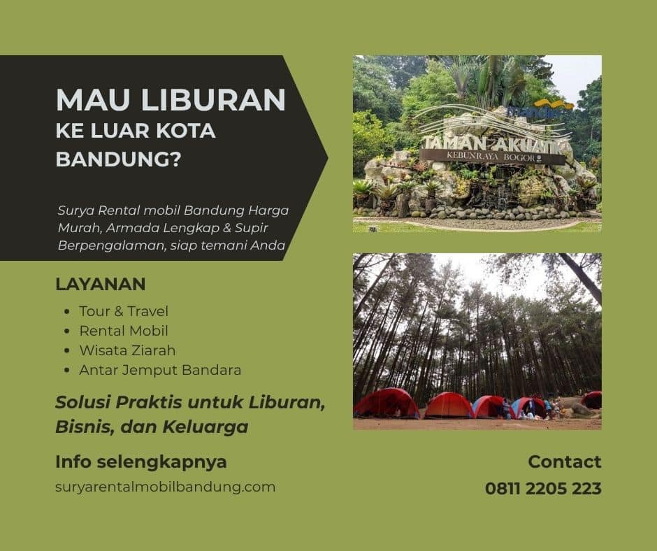 Rental Mobil di Bandung untuk Luar Kota – Harga Murah, Armada Lengkap & Supir Berpengalaman