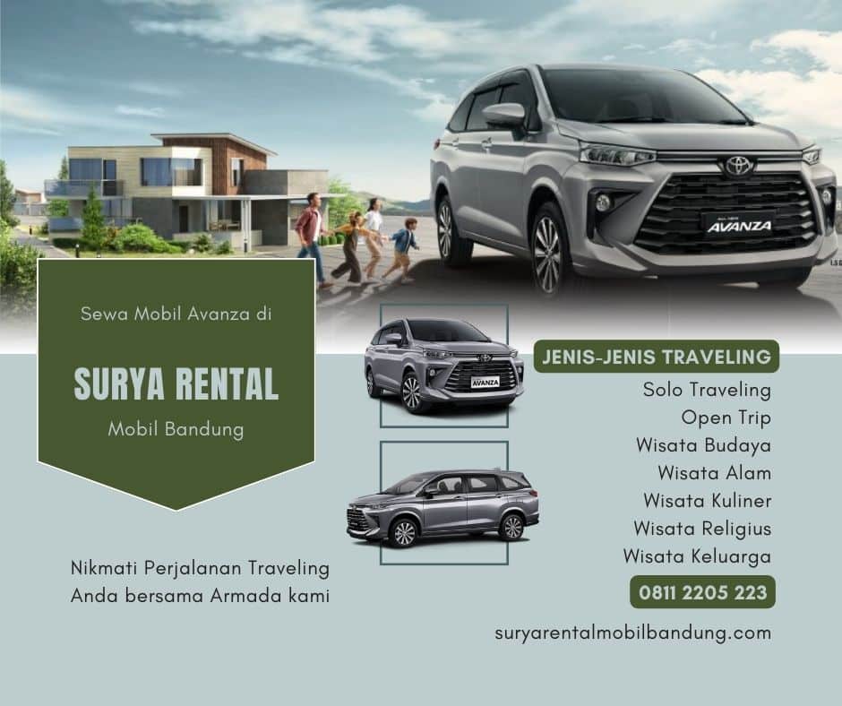 Sewa Mobil Avanza di Bandung Mobil Irit, Nyaman, Cocok untuk Semua Perjalanan